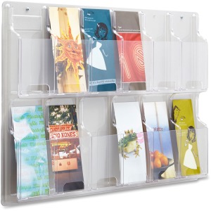 Safco 12 Pamphlet Pocket Display Rack