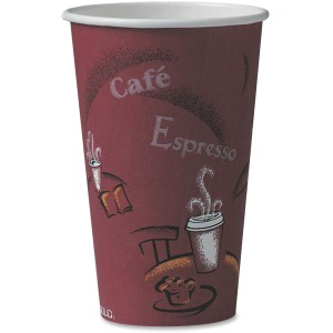 Solo 16 oz Bistro Design Disposable Paper Cups