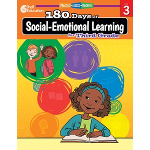 Shell Education 180 Days of Social-Emotional Learning for Third Grade Printed Book by Kristin Kemp