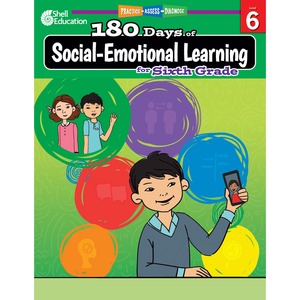 Shell Education 180 Days of Social-Emotional Learning for Sixth Grade Printed Book by Jennifer Edgerton