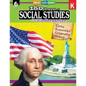 Shell Education 180 Days Social Studies Workbook Printed Book