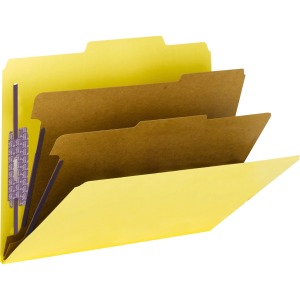 Smead Premium Pressboard Classification Folders with SafeSHIELD® Coated Fastener Technology