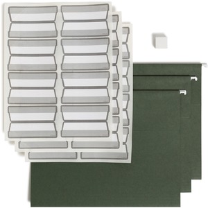 Smead Protab® Filing System with 20 Letter Size Hanging File Folders, 24 ProTab 1/3-Cut Tab labels, and 1 eraser (64195)