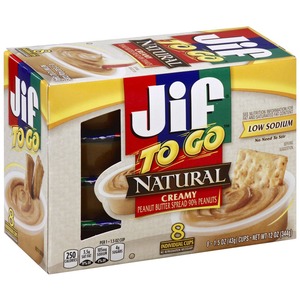 Jif To Go Natural Peanut Butter Cups - Creamy