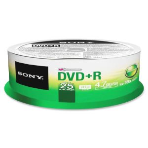 Sony DVD Recordable Media - DVD+R - 25 Pack Spindle