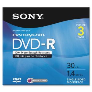 Sony DVD Recordable Media - DVD-R - 1.40 GB - 3 Pack