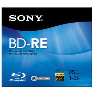 Sony BNE25RH/2 Blu-ray Rewritable Media - BD-RE - 2x - 25 GB - 1 Pack Jewel Case