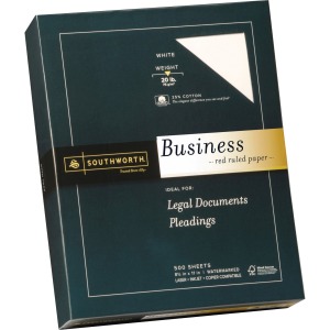 Southworth Red Ruled Business Paper