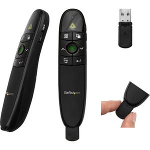 StarTech.com Wireless Presentation Remote with Red Laser Pointer - 90 ft. - PowerPoint Presentation Clicker for Mac & Windows (PRESREMOTE)