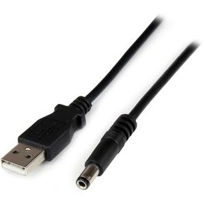 StarTech.com 2m USB to Type N Barrel Cable - USB to 5.5mm 5V DC Power Cable