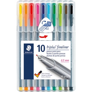 Staedtler Triplus Fineliner 10-piece Porous Point Pens