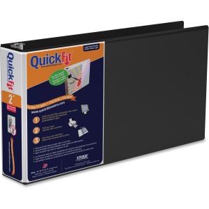 QuickFit Landscape Round Ring View Binder for Spreadsheets