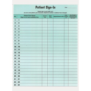 Tabbies Patient Sign-In Label Forms