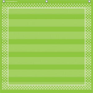 Teacher Created Resources Lime Dots 7-pocket Chart