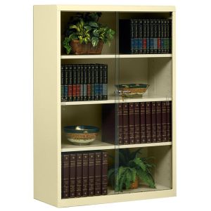 Tennsco Heavy-gauge Steel Bookcase With Glass Doors