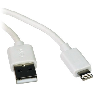 Eaton Tripp Lite Series USB-A to Lightning Sync/Charge Cable (M/M) - MFi Certified, White, 6 ft. (1.8 m)