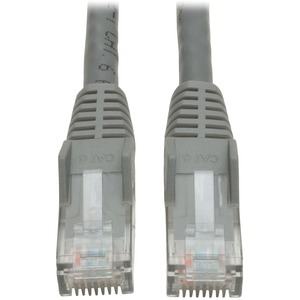 Eaton Tripp Lite Series Cat6 Gigabit Snagless Molded (UTP) Ethernet Cable (RJ45 M/M), PoE, Gray, 1 ft. (0.31 m)