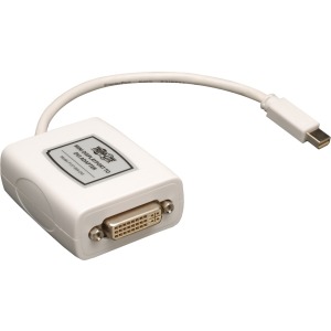 Tripp Lite 6in Mini DisplayPort to DVI Adapter Converter mDP to DVI-I M/F 6"