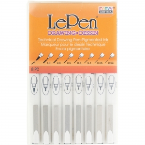 Marvy LePen Technical Drawing Pen Set