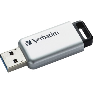 Verbatim 64GB Store 'n' Go Secure Pro USB 3.0 Flash Drive with AES 256 Hardware Encryption - Silver