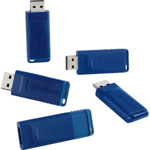 8GB USB Flash Drive - 5pk - Blue