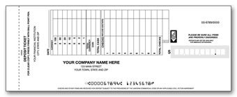 Booked Deposit Tickets - Retail Format 2-part