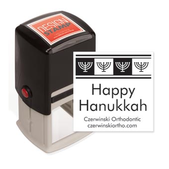 Hanukkah Cheer Design Stamp - Self-Inking