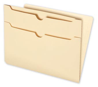 End-Tab Folders with Two Pockets on Back, 11pt