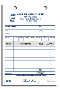 Register Forms, Cash & Carry 2-part