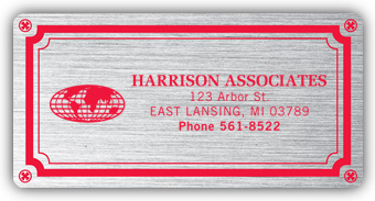 Weatherproof Plate Label, Brushed Silver Poly, 4 X 2