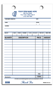 Register Forms, Cash & Charge 2-part