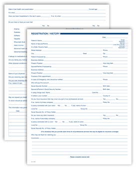 Dental Patient Registration and History Forms