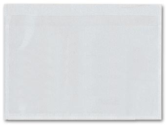 Adhesive Transparent Plastic File Pockets, 6 1/4  x 4 1/2