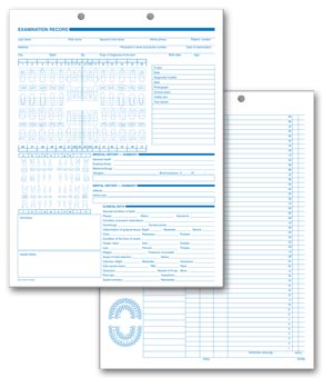 Dental Exam Records, Anatomic Diagram, Primary - Permanent