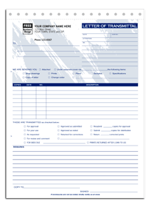 Letters of Transmittal 2-part