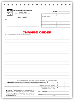 Change Orders - Classic Carbonless 3-part