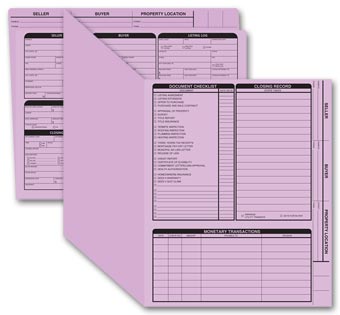 Real Estate Folder, Right Panel List, Letter Size, Lavender