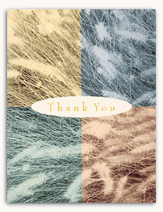 Soft Textured Budget Thank You Card