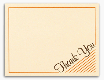 Ivory Linen Finish Budget Thank You Card