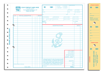 Marine Service Orders - Classic 3-part