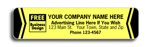 Advertising Labels, Padded, Flexible Vinyl, Yellow