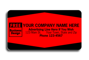 Service Labels, Padded, Fluorescent Red with Black Edges