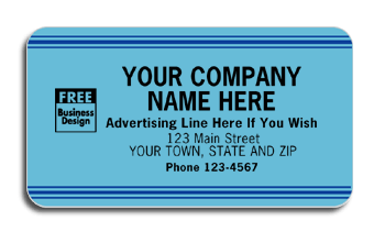 Large Service Labels, Padded,  Blue with Blue Stripes