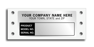 Model/Serial Number Labels, Continuous, Aluminum Foil