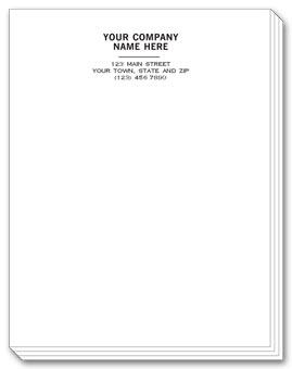 Personalized Notepads, Letterhead Format, Small