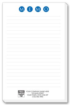 MEMO Personalized Notepads with Lines, Large