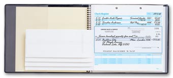 Easy Record Checkbook w/Black Cover