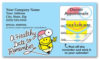 Medical Appointment Cards, Peel and Stick, A Healthy Date