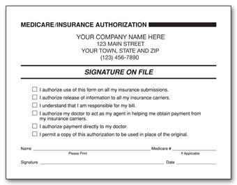 Medicare / Insurance Authorization Form