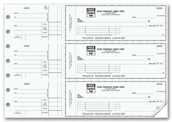 3-On-A-Page Business Size Checks, with Side-Tear Vouchers